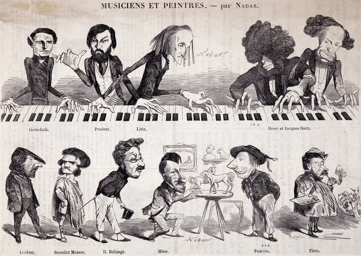 "Le Petit journal pour rire "の "Musicians and Painters "シリーズ。 作： ナダール