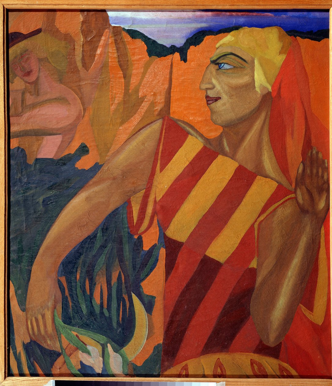 Medee - バレエ The Golden Fleece の衣装デザイン (Medea. Ballet The Golden Fleece の衣装デザイン) - Nadhezhda Vladimirovna Lermontova (1885-1921) 作、キャンバスに油彩 作： ナデジダ・ウラジミロフナ・レルモントヴァ