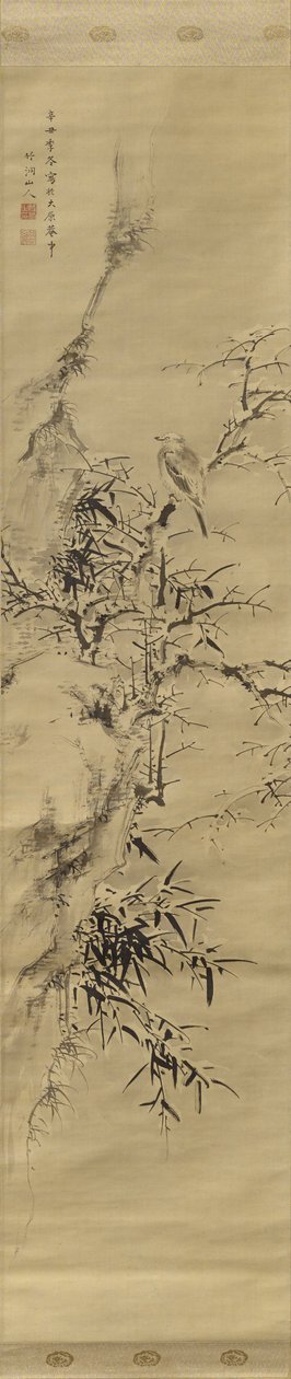 雪の中の鳥、1841 作： 中林ちくと