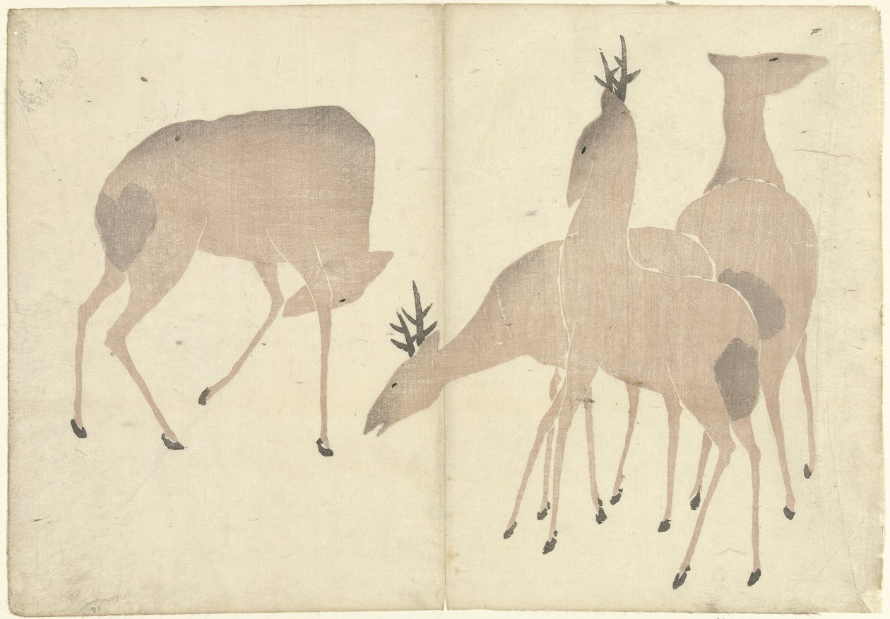 4頭の鹿 光琳の画集（連載タイトル） 光琳がうう（連載タイトル）