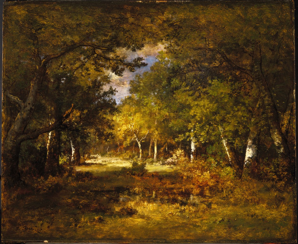 森の情景、1844〜60年頃 作： Narcisse Virgile Diaz de laPeña