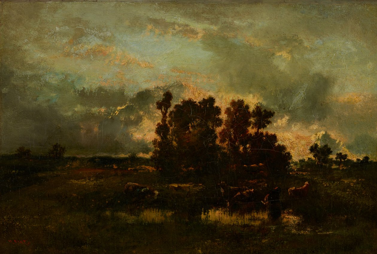 湿った牧草地、1870年頃 作： Narcisse Virgile Diaz de laPeña