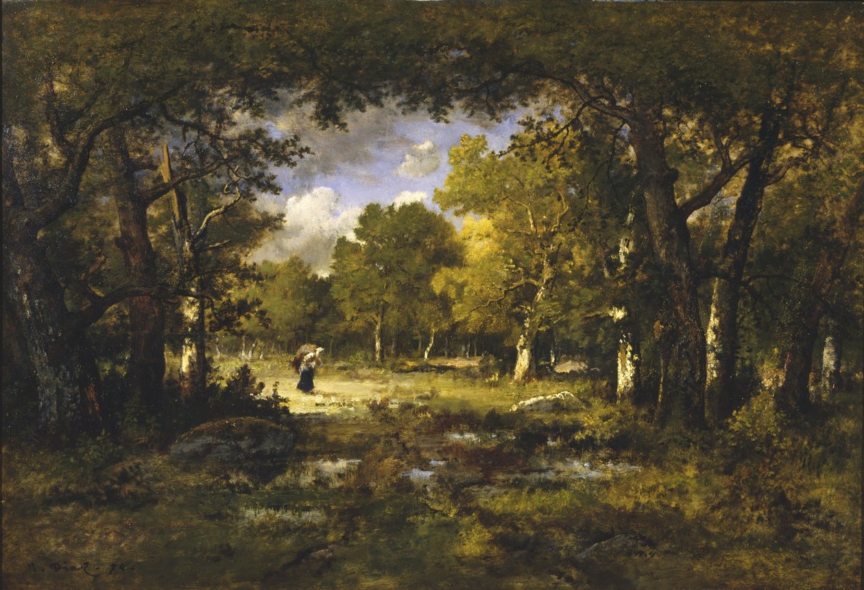 森の中の開拓、1874 作： Narcisse Virgile Diaz de laPeña