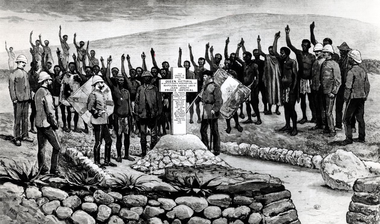 ズールランドの皇帝の記念碑、グラフィック誌のイラスト、1880 作： ナッシュ