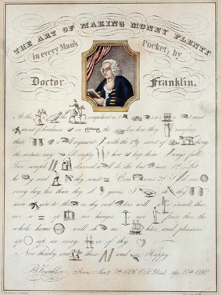 The Art of Making Money Plenty, c.1870（カラーリトグラフ）（32914も参照）。 作： ナサニエル・キュリア