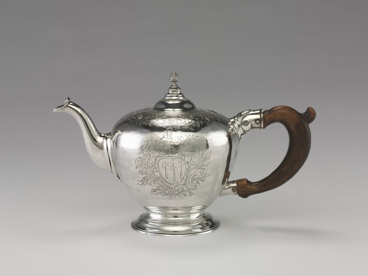 ティーポット、1755～1760年頃（銀製 作： ナサニエル・ハード