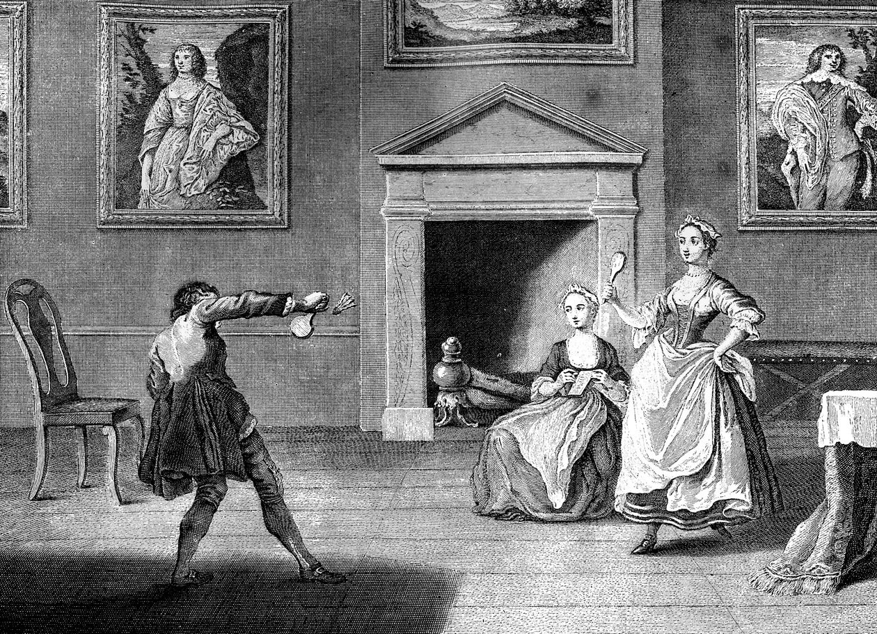羽子板とシャトルコック、1743年。 作： ナサニエル・パー