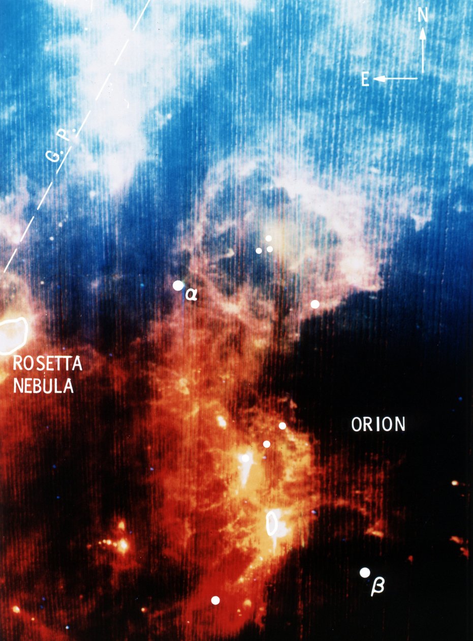 オリオン座の赤外線ビュー。 NASA写真 作： 全米航空宇宙局全米航空宇宙局