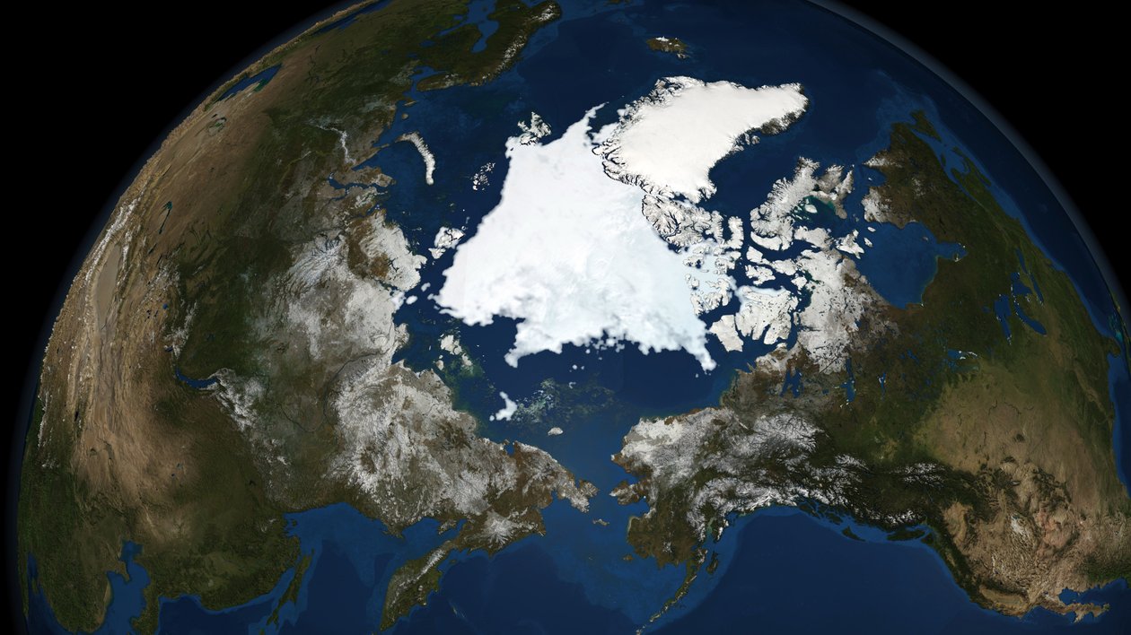 国立雪氷データセンターによる2008年の北極海の氷の被覆率の観測は、2番目に低い記録です。クレジットNASA：科学地球地質学海洋学 作： 全米航空宇宙局全米航空宇宙局