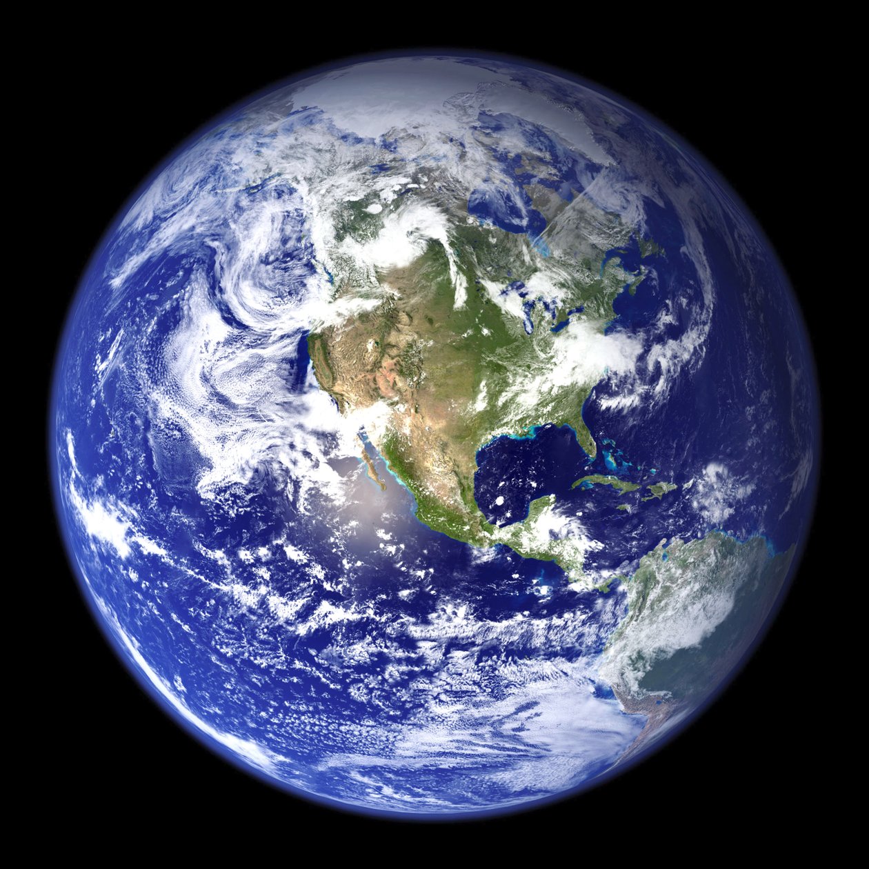 画像の中心に北米がある地球の衛星ビュー。クレジット：NASA。科学地球地質学海洋学 作： 全米航空宇宙局全米航空宇宙局