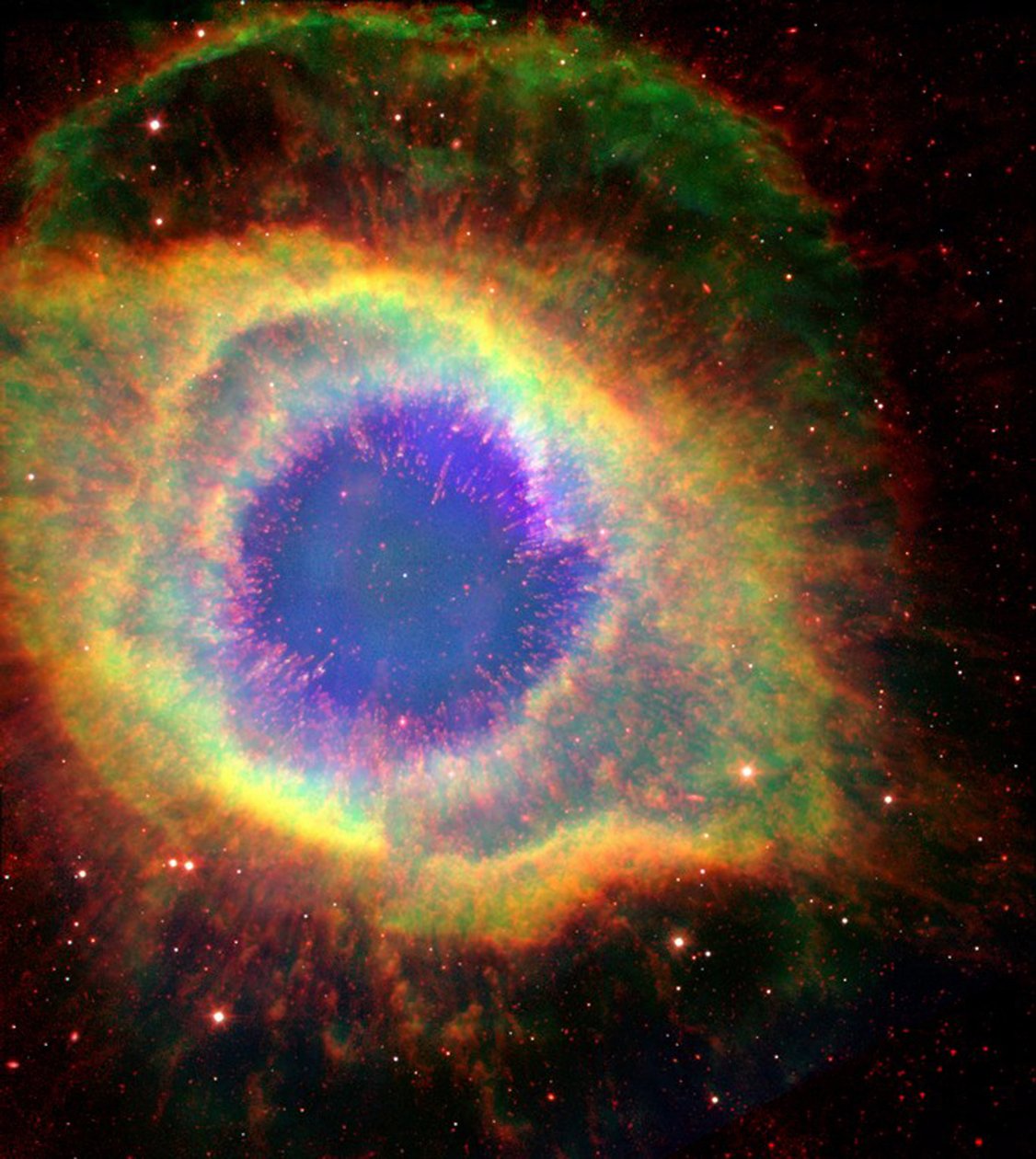 らせん星雲（NGC 7293）。時々「神の目」と呼ばれ、水瓶座にある大きな惑星状星雲です。クレジット：NASA。 作： 全米航空宇宙局全米航空宇宙局