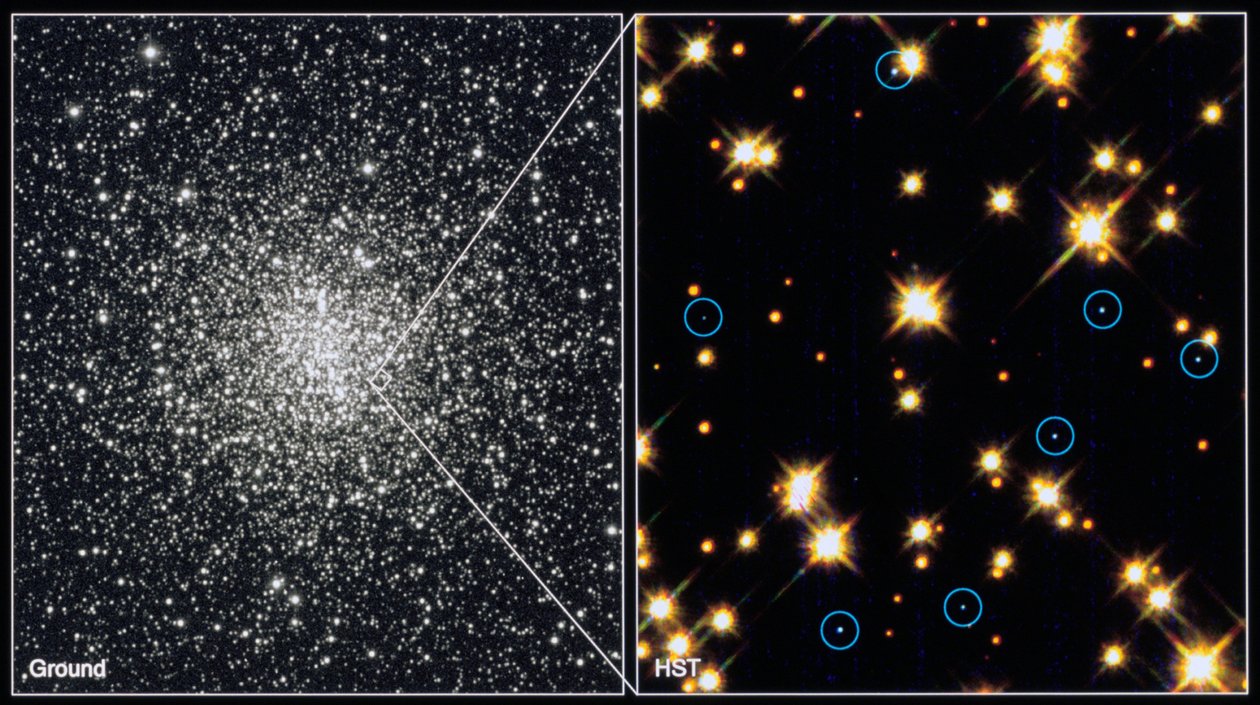球状星団M4.H.Bond（STSCI）の白色矮星。 NASAの写真。 作： 全米航空宇宙局全米航空宇宙局