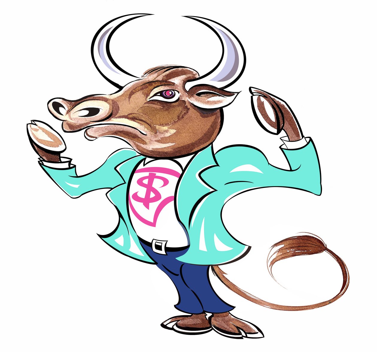 ブルマーケッター-寓意的なイラスト 作： ニール・オズボーン