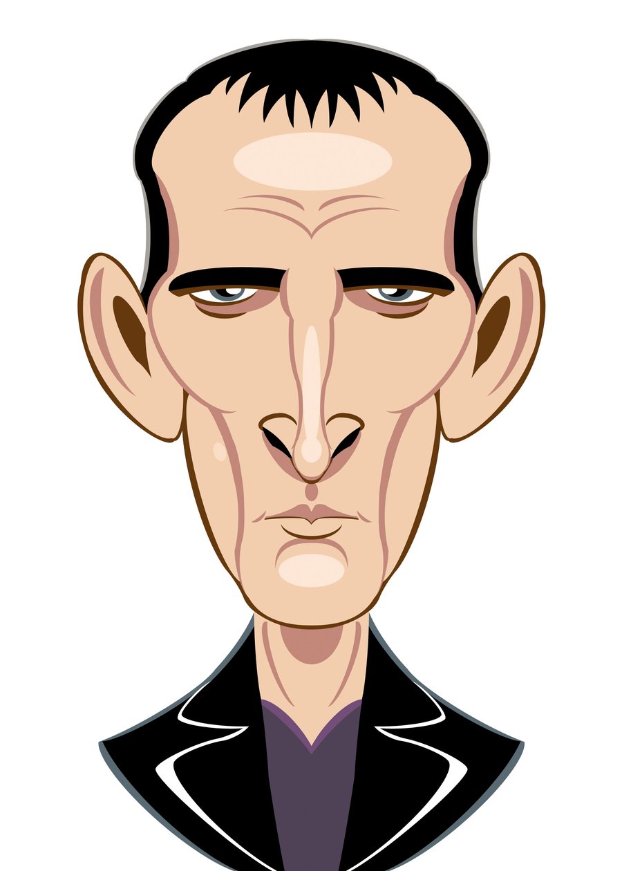 ドクターフーとしてのクリストファーエクルストン-似顔絵 作： ニール・オズボーン