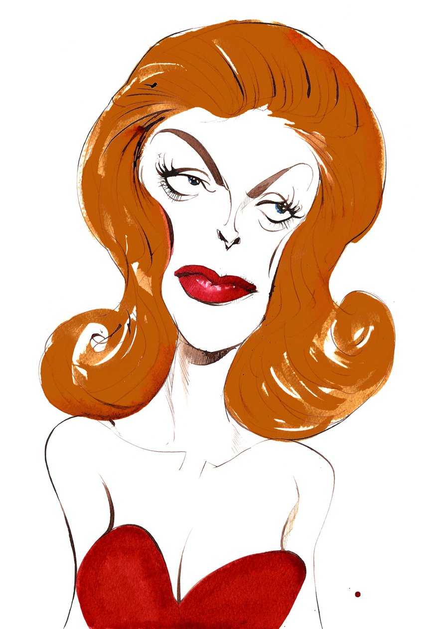 ジュリー・ロンドンのアメリカの歌手および女優（1926-2000）;色の似顔絵、2015 作： ニール・オズボーン