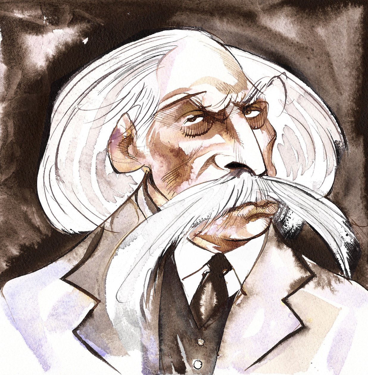 Karoly Goldmark-Karl Goldmark（ハンガリーの作曲家、1830-1915）色の似顔絵 作： ニール・オズボーン