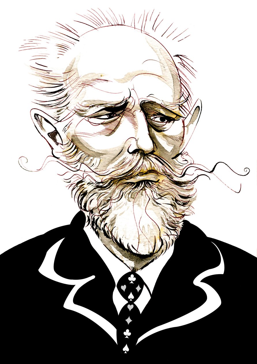Pyotr Ilyich Tchaikovsky-似顔絵 作： ニール・オズボーン