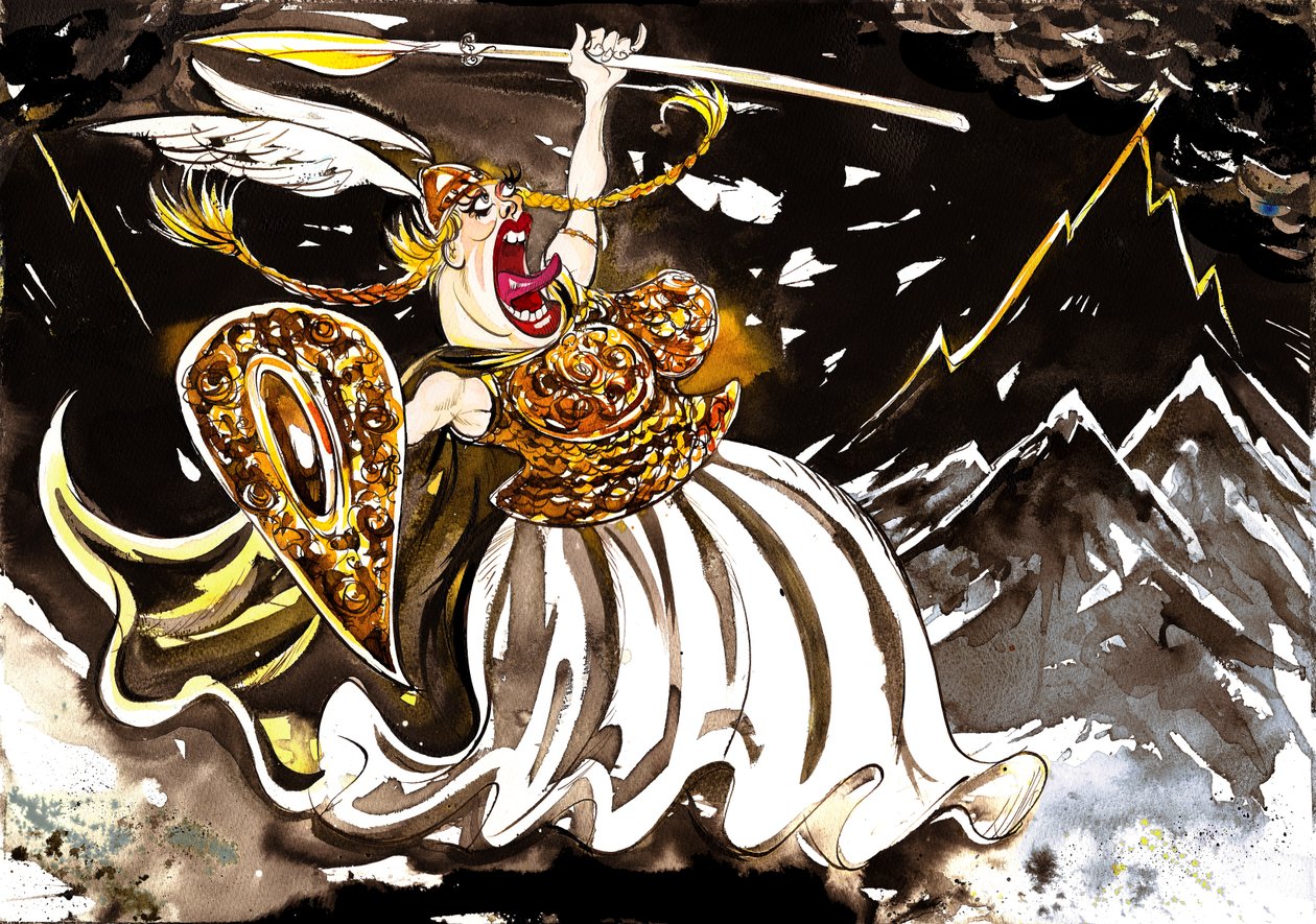 ヴァルキリー-リチャードワーグナーの漫画オペラのサイクルからのヴァルキリーニーベルングのリング-ヴァルキリー（1870） 作： ニール・オズボーン