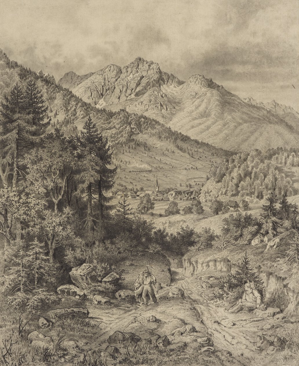 Alpenlandschaft mit Staffage 作： 無名の画家