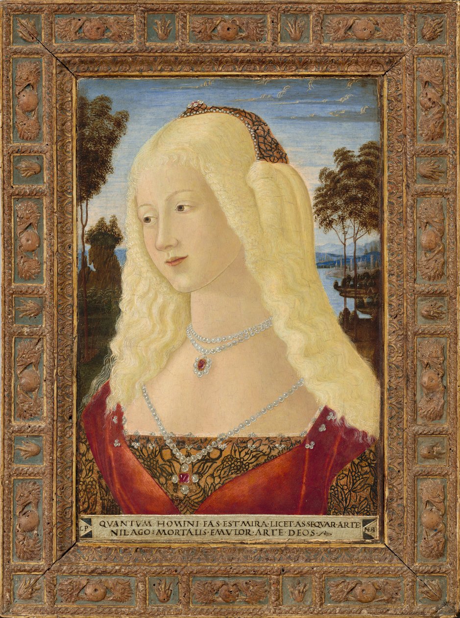 女性の肖像、c。 1485年。 作： Neroccio de Landi