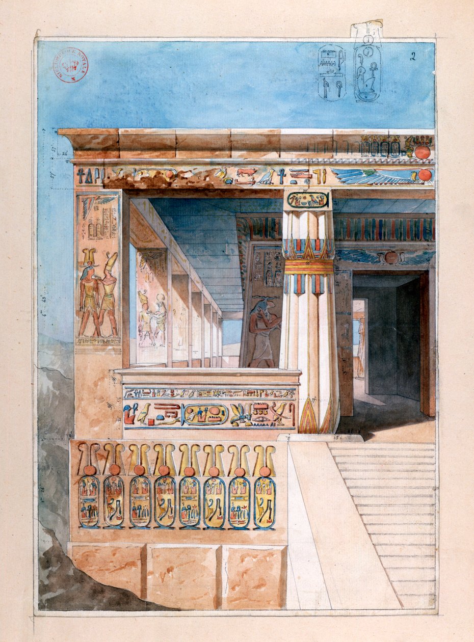 古代エジプトの神殿、19 世紀