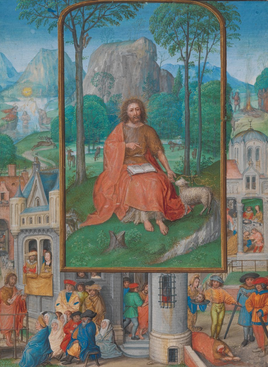 洗礼者聖ヨハネの生涯の場面による写本の照明、1515年 作： オランダの学校