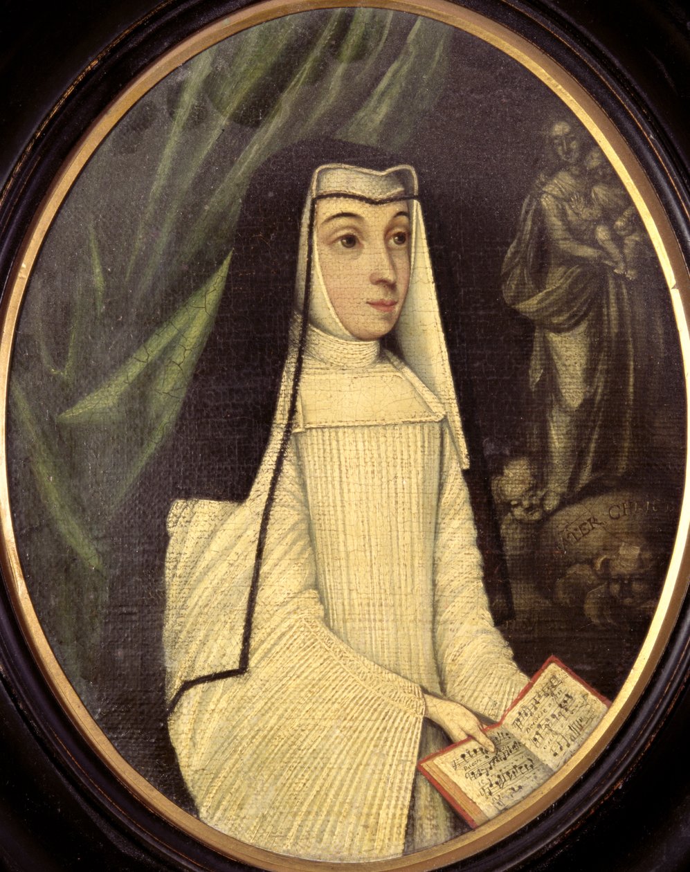 メアリーバーバラハドルストン（1708〜87年）、ブルージュの英国修道院、1727年頃のアウグスティヌス正教会の修道女の癖 作： オランダの学校