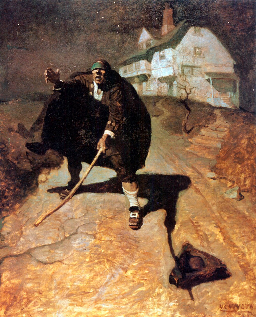ブラインドピュー、トレジャーアイランドのイラスト、1911年 作： ニューウェル・コンヴァース・ワイエス