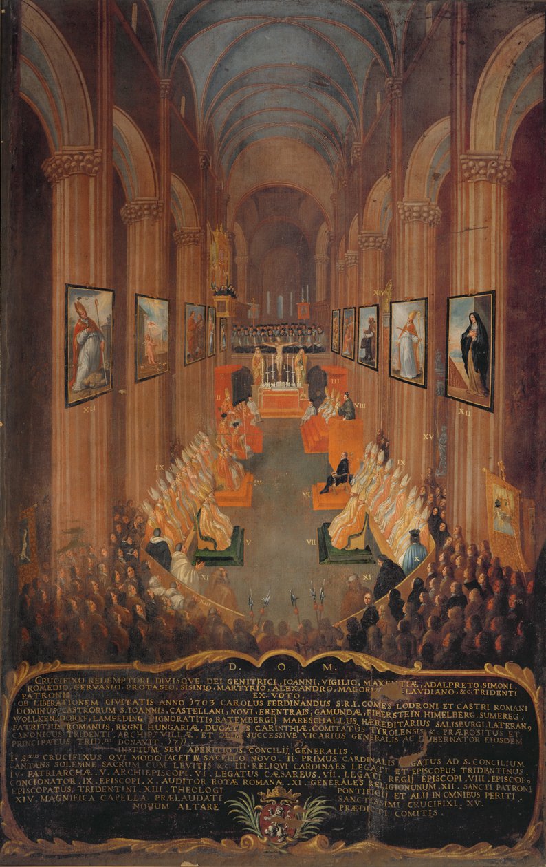 1545年、1545年のトレント評議会の開会式 作： ニッコロ・ドリガティ