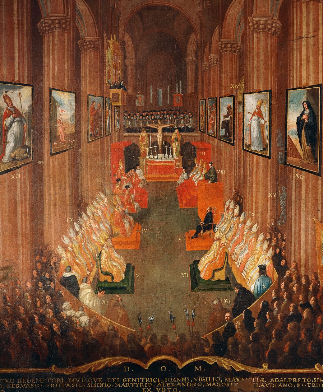 1545年トレント公会議開会式 作： ニッコロ・ドリガティ
