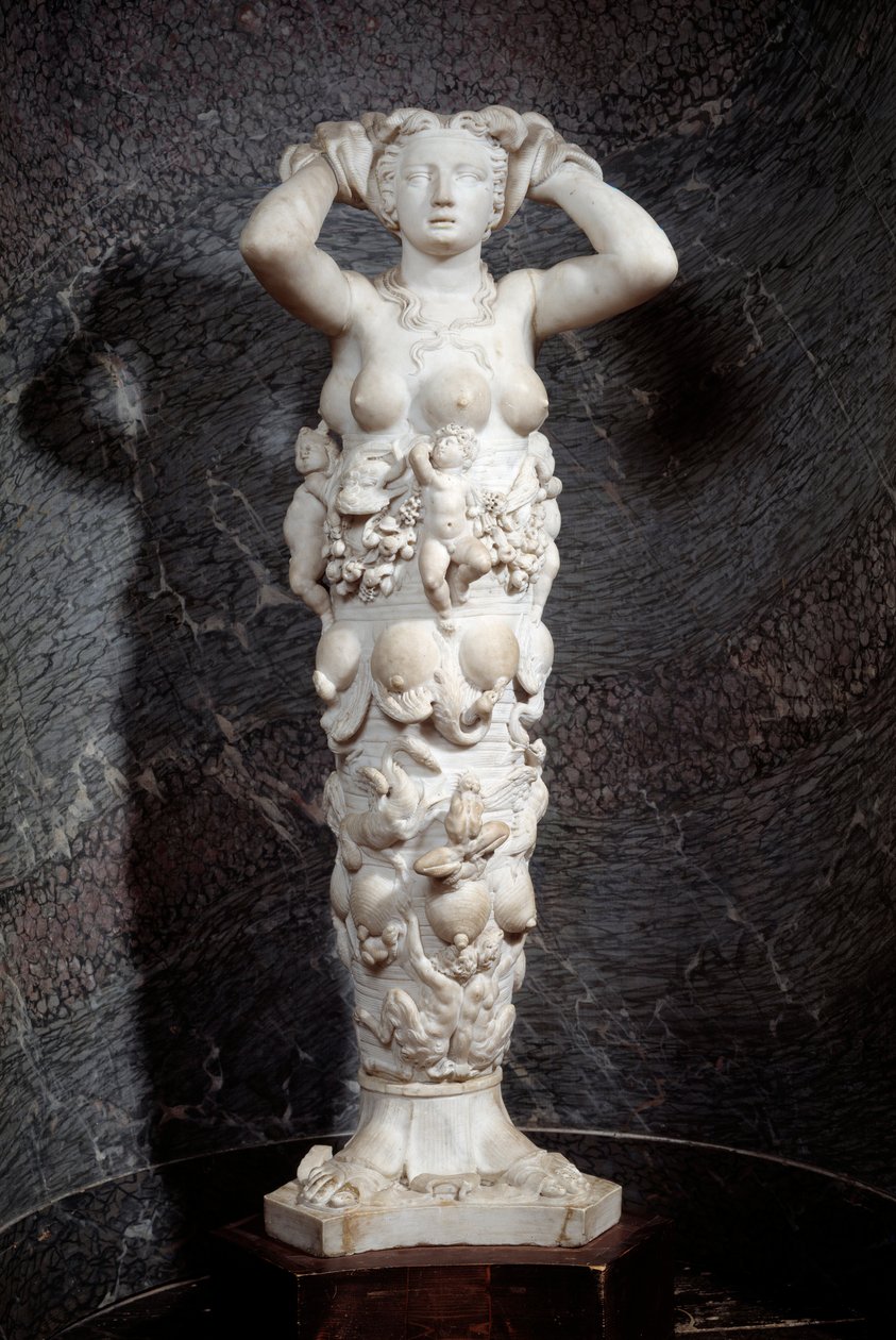 自然のアレゴリー。大理石彫刻：ニッコロ・トリボロ（1500-1550年 作： ニッコロ・トリボロ