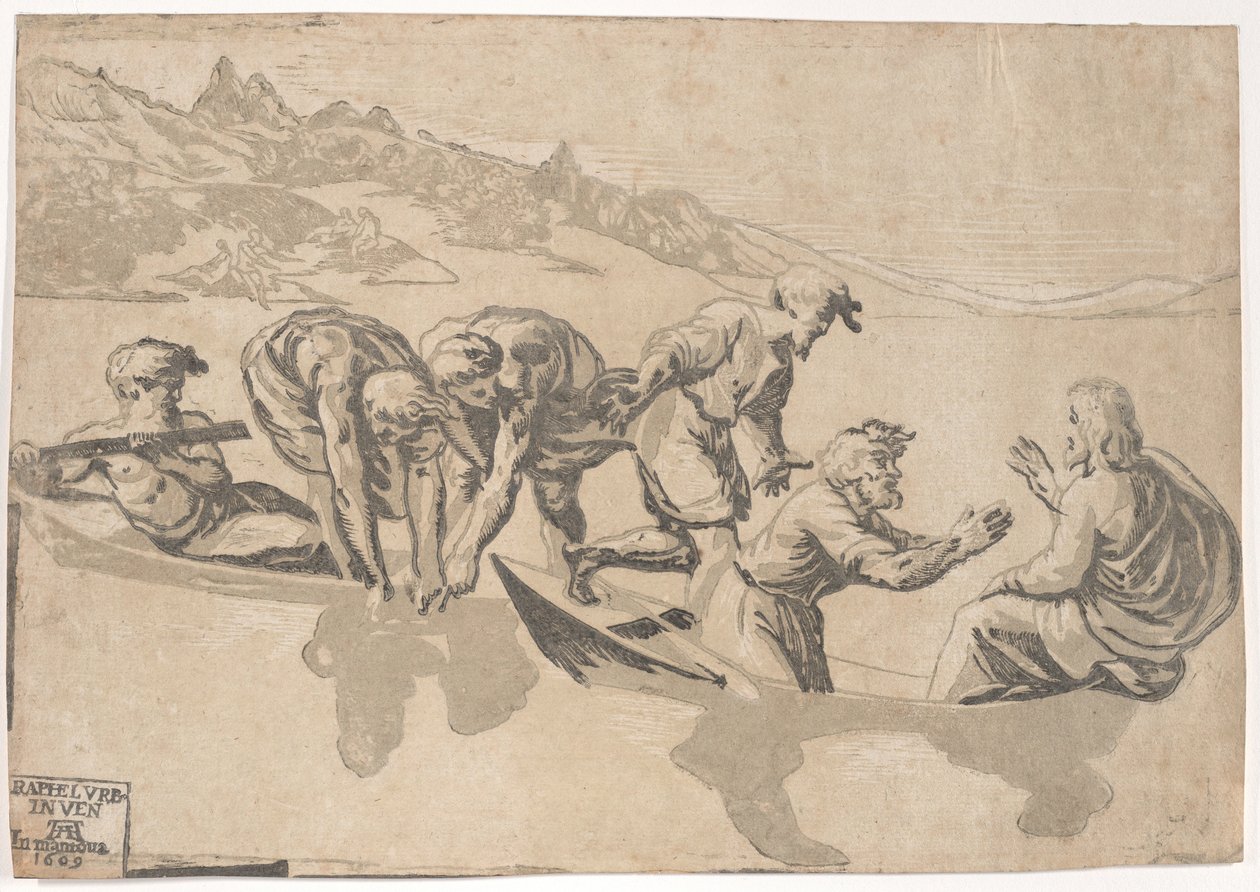 The Miraculous Draft of Fishes, 1540-1550 再発行 1609., 1540-1550 再発行 1609. 作： ニッコロ・ヴィチェンティーノ