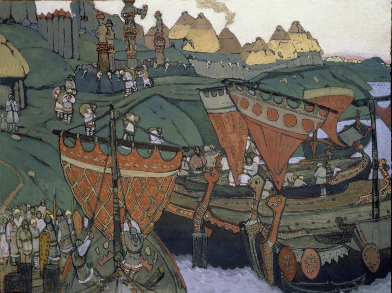 ドニエプルの奴隷、1905年 作： ニコラス・レーリッヒ