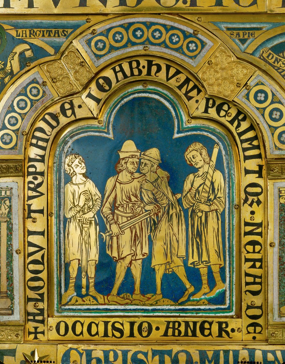 ヨアブ、ダビデ王のもとに渡ったサウル王の元将軍アブネルを暗殺 作： ヴェルダンのニコラス