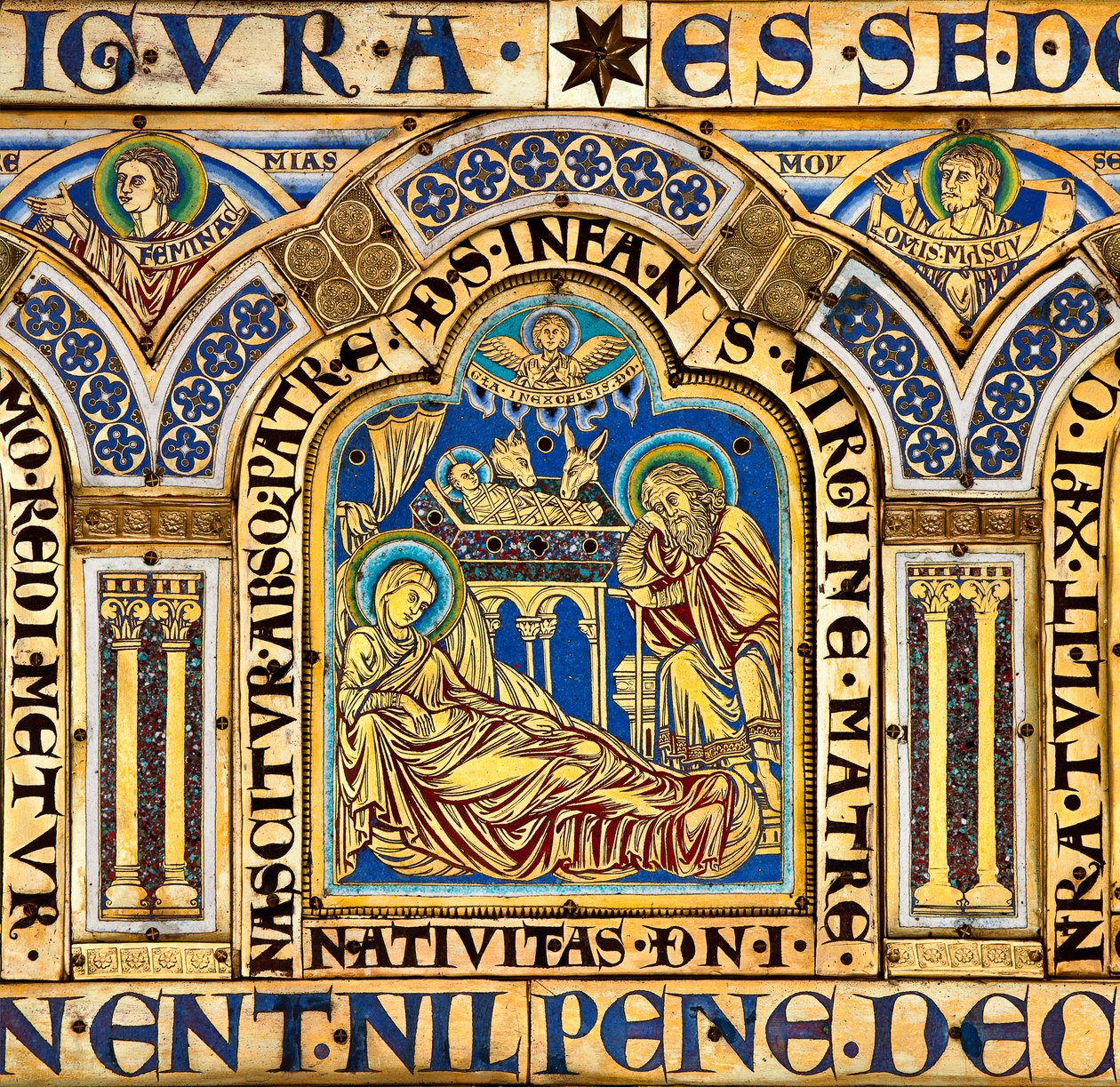 聖書の場面が描かれたヴェルダン祭壇 作： ヴェルダンのニコラス