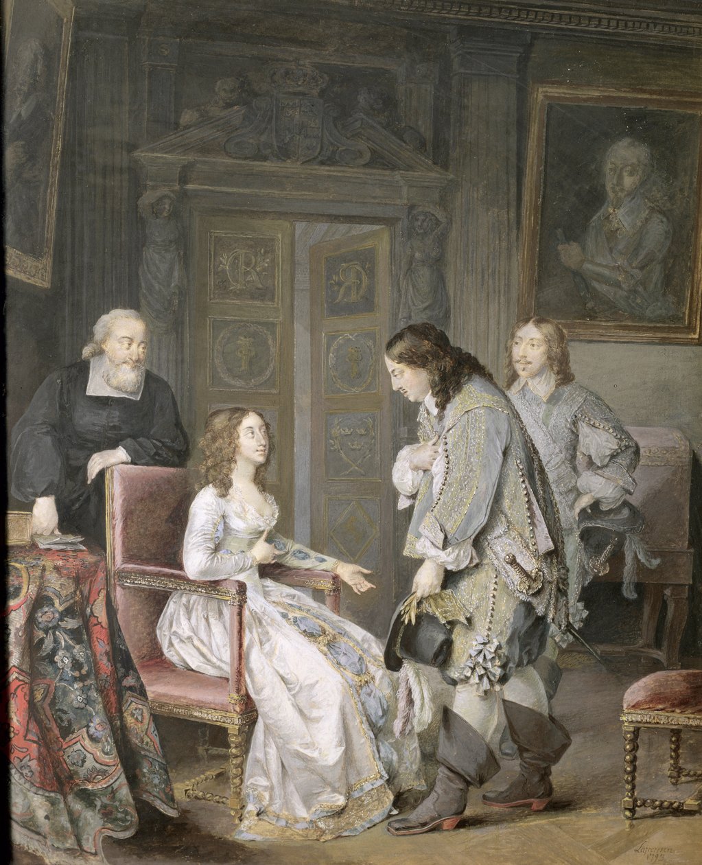 スウェーデンのクリスティーナ女王（1626-89）とスウェーデンのカールXグスタフ（1622-60）1793 作： ニクラスIIラフレンセン