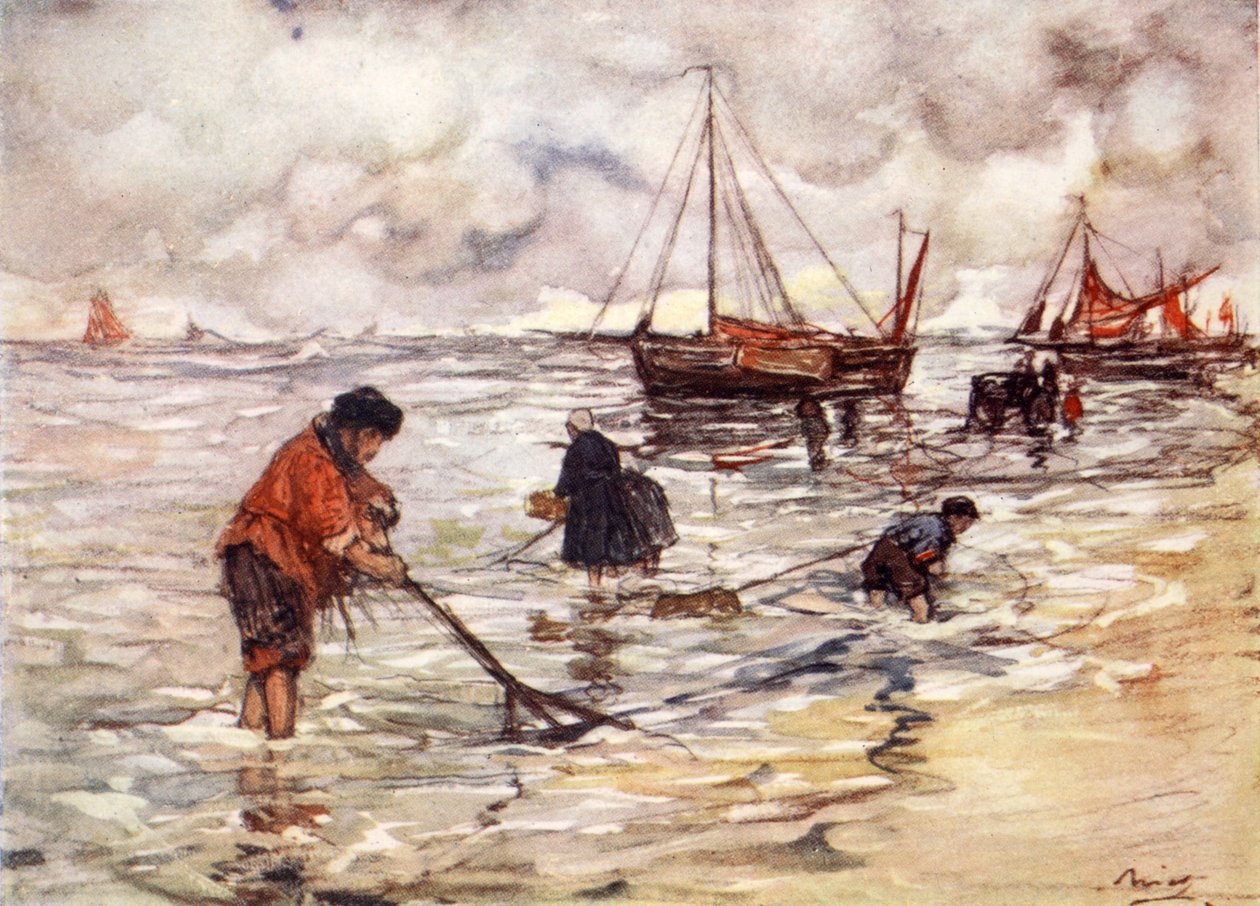 エビ釣り、1904 作： ニコ・ユングマン