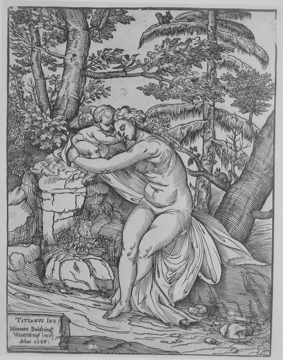 ヴィーナスとキューピッド、1566., 1566. 作： ニコロ・ボルドリーニ