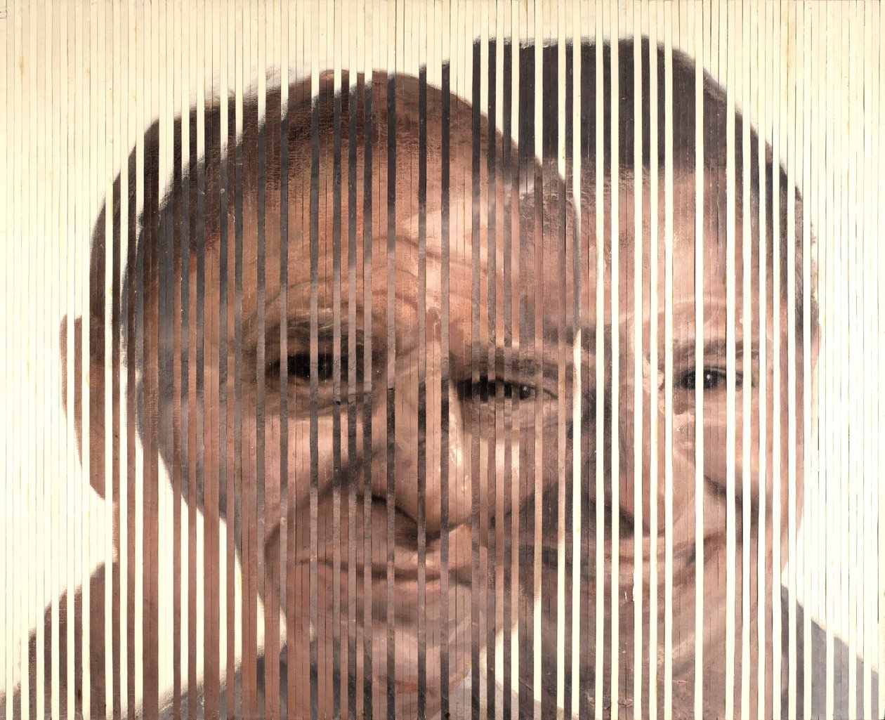 フェイス・フュージョンIII, 2007（キャンバスに油彩、カットしてボードに貼る） 作： ニコラ・プッチ