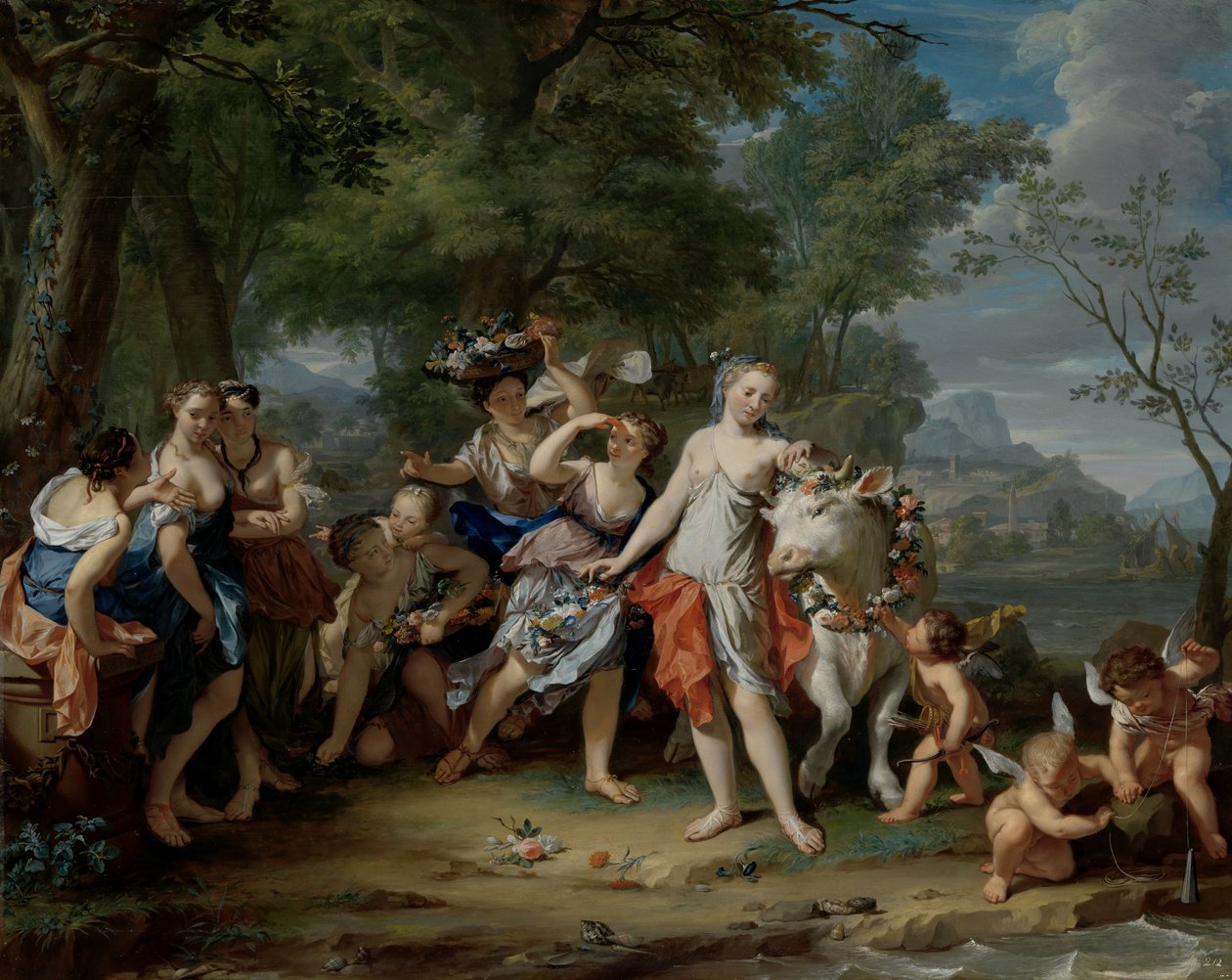 ヨーロッパのレイプ、1735-40年頃 作： ニコラ・ヴェルコリェ
