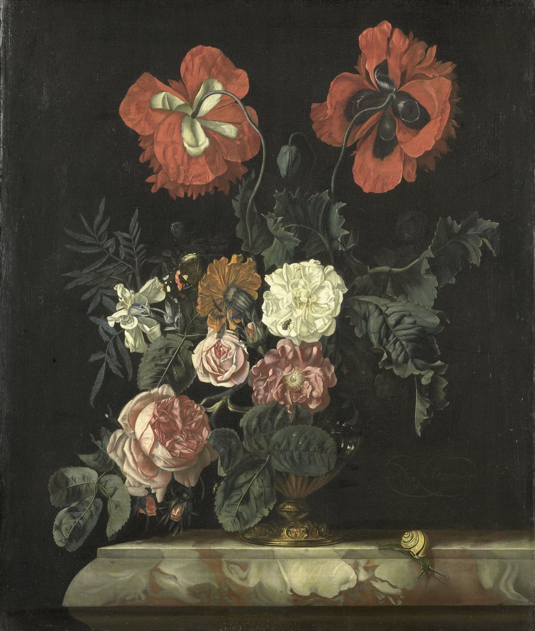 花のある静物 作： Nicolaes Lachtropius