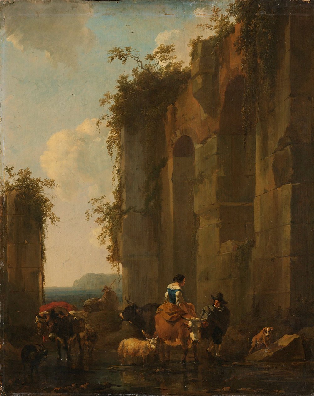 イタリアの遺跡 作： Nicolaes Pieterszoon Berchem