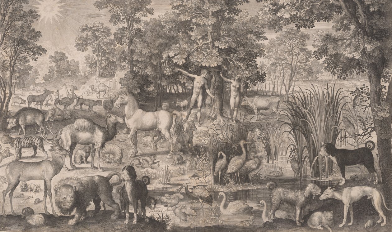 楽園のアダムとイブ, 1631., 1631. 作： ニコラ・ド・ブルーイン