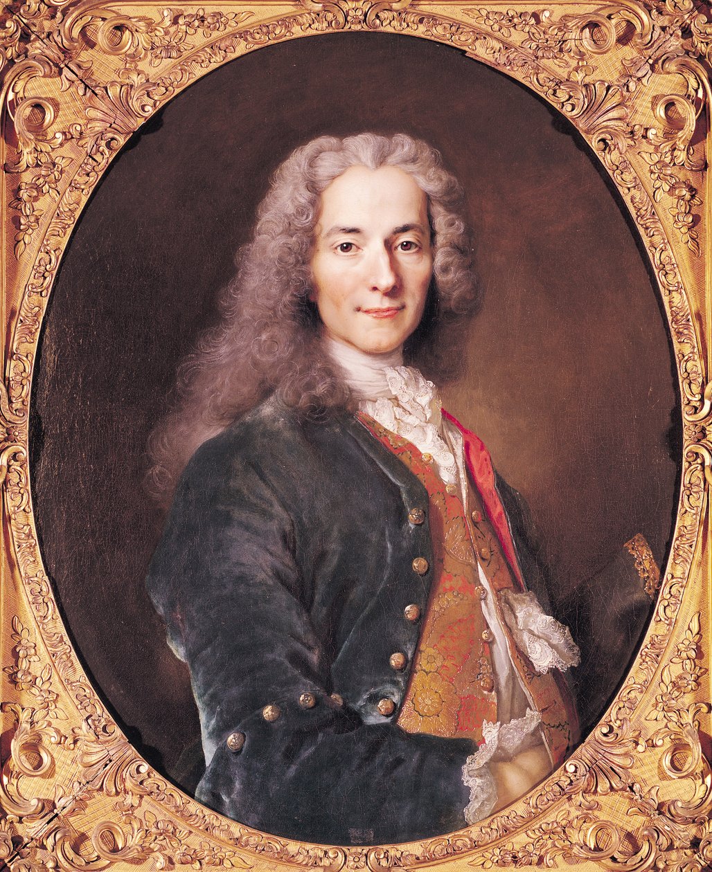 1728年23歳のヴォルテールの肖像（1694-1778） 作： ニコラ・ド・ラルジリエール