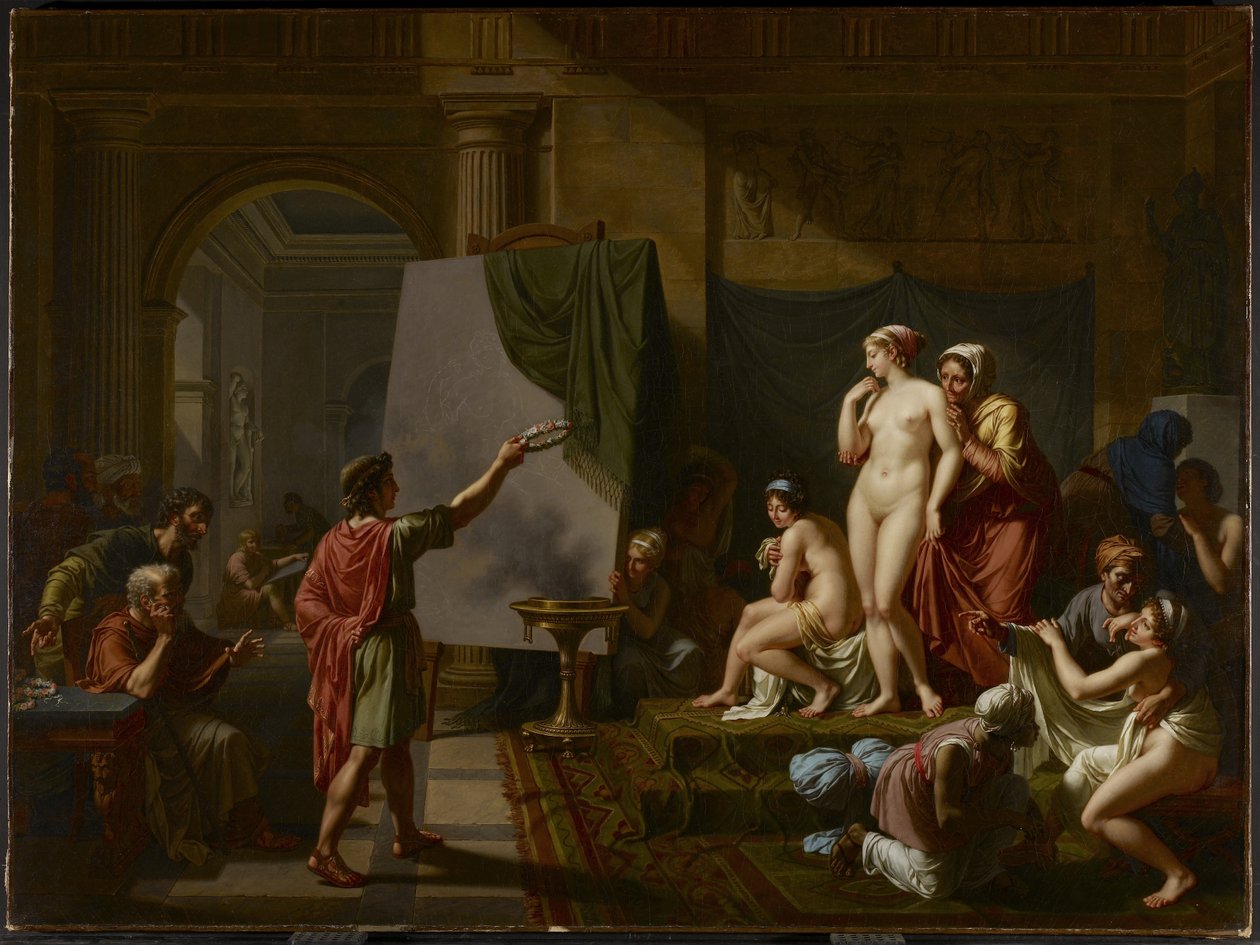 Zeuxis Choosing his Models、1797 作： ニコラ・アンドレ・モンショー