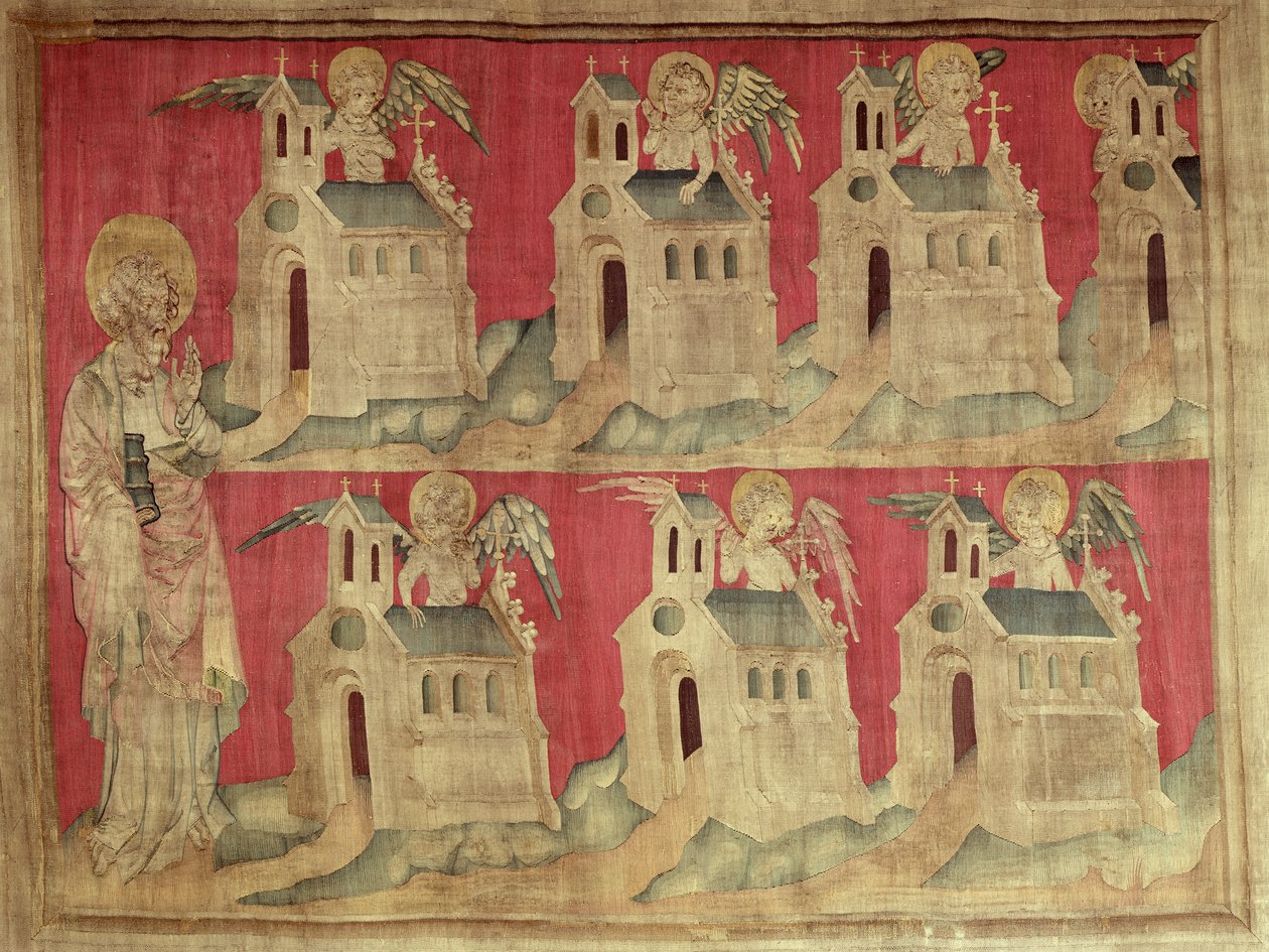 聖ヨハネとアジアの7つの教会、「怒りの黙示録」第2号、1373-87年（タペストリー） 作： ニコラス・バタイユ