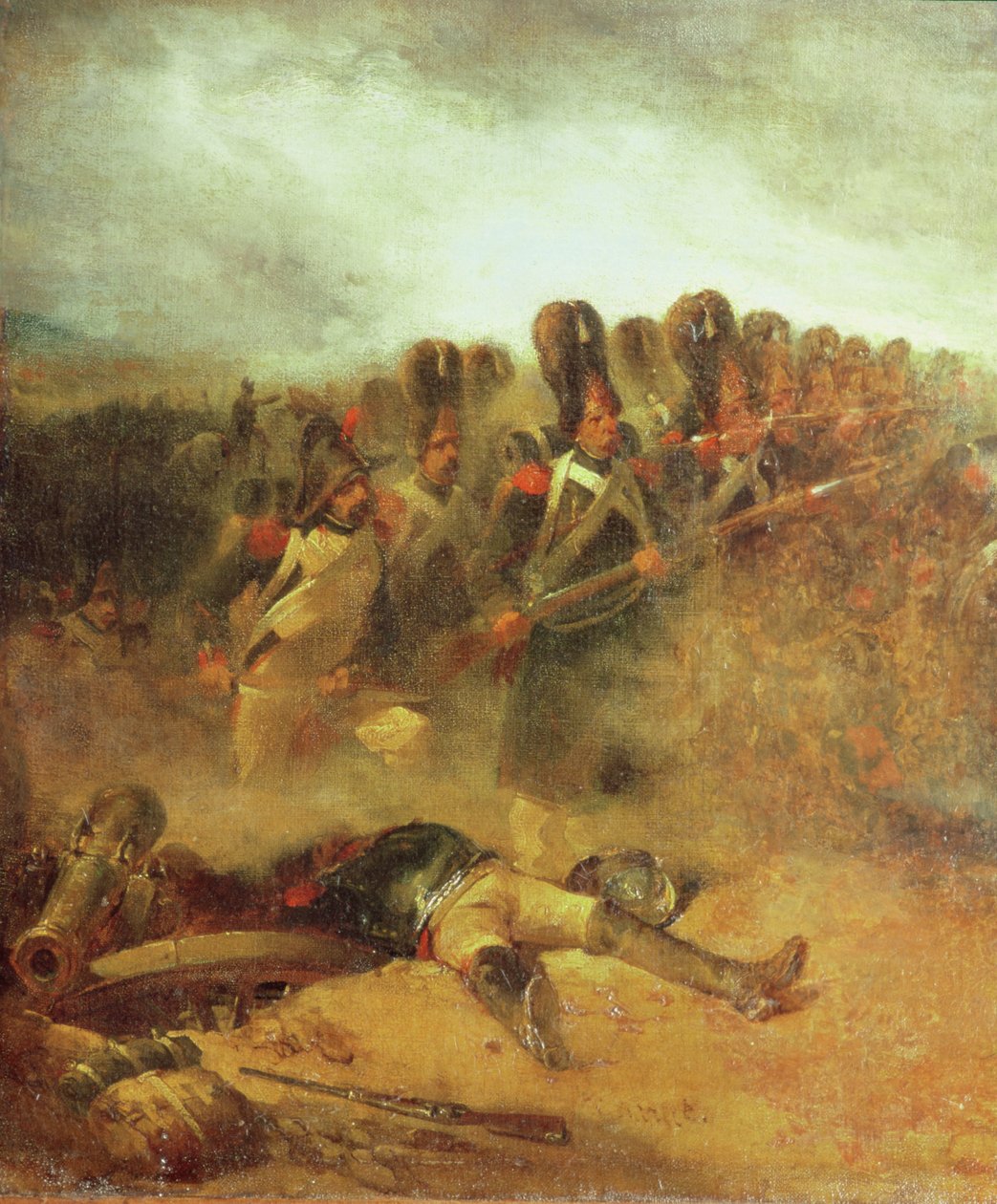 ウォータールーの戦い、1815年6月18日 作： アレクサンドルガブリエル（後）デカンプ