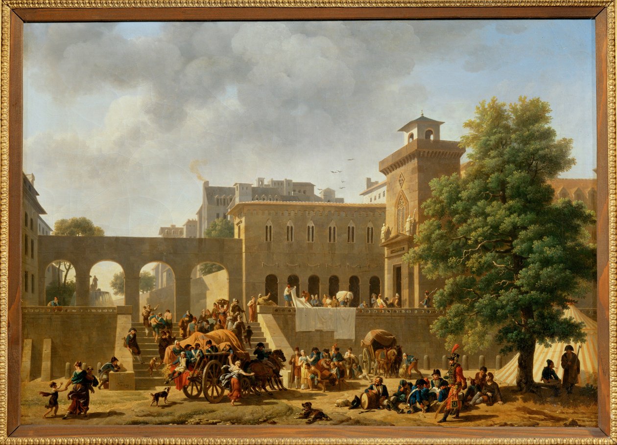 イタリアのフランス」とも呼ばれた軍事病院の外観、サロン1804 ... 作： ニコラス・アントワーヌ・トーネ