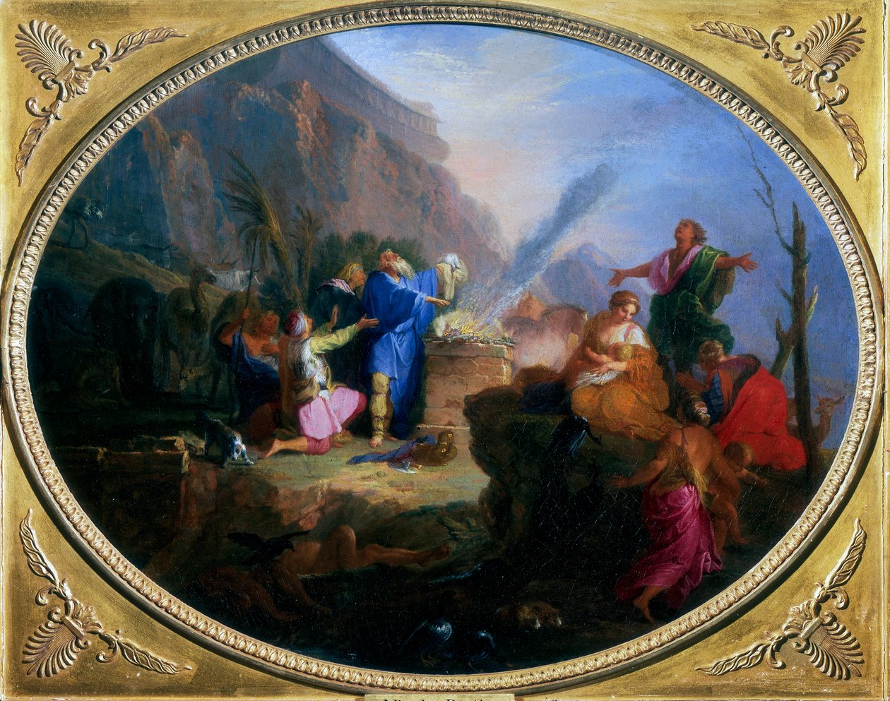 ノアの犠牲、c1688-1736 作： ニコラス・ベルタン
