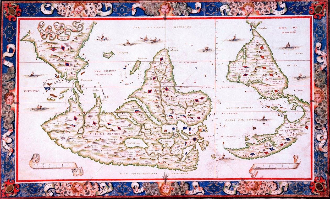 世界地図 作： ニコラス・デスリエンス